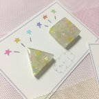 作品やわらかパステルイヤリング/ピアス(しかくとさんかく)