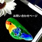 作品七宝焼　インコ⭐︎ブローチ　他　お問い合わせページ