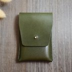 作品✴︎✴︎新作2024✴︎✴︎ Card Pocket / Green 〜小さくてエレガントなカード入れ〜【受注制作品】