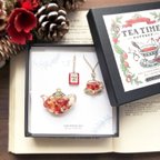 作品Teatime Christmas Coffret -Brooch&Necklace-｜クリスマスコフレ（ティーポット＆カップのブローチ＆ネックレス）〔紅茶シリーズ〕