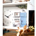 作品心和やかにしてくれる置き時計🕰️　インテリア雑貨・フレンチシャビー・大切な時間・木製・プレゼント・置時計・お家時間・サプライズ・記念日・ありがとう・新築祝い・ブルー