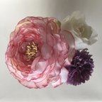 作品【成人式】華やぐ髪飾り3点セット