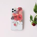 作品抗菌 iPhone ケース /秋の深みを楽しむレッド