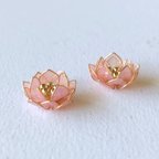 作品蓮の花ピアス＜ピンク＞