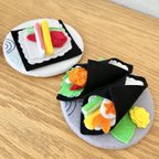 作品【お好きなネタが選べる】フェルト の手巻き寿司