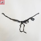 作品◆恐竜の羽織紐アクセサリー①　ブラック　メンズ