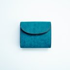 作品flap mini wallet [ ターコイズ ] ミニ財布 コンパクトウォレット