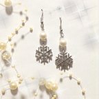 作品White X'mas＊雪結晶ピアス