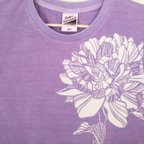 作品型染めSサイズお花Tシャツ(女性用) ～シャクヤク～