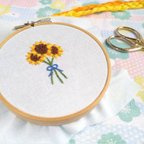 作品ひまわりの刺繡図案