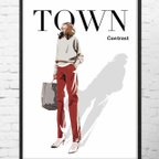 作品TOWN  ファッション   ポスター　A4   アート　アートポスター　（アート　seiで検索）　743