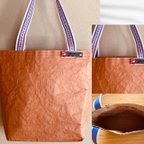 作品【柿渋】お米の袋で作った鞄　トートバッグ