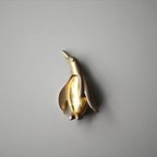 作品ドイツから 真鍮のペンギン ブローチ ピンバッチ ブラス ゴールド インテリア アンティーク ヴィンテージ_ig3917