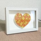 作品クイリングアート「yellow heart」