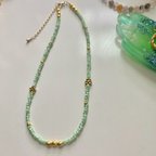 作品Cucumber necklace ビーズネックレス