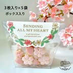 作品【プチギフトにも♡桜のアイシングクッキー　ボックス入り】