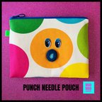 作品【パンチニードル×フラットポーチ B 】Punch Needle Flat Pouch B