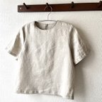 作品リネンのTシャツブラウス