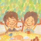 作品絵本のようなにがおえ◆はがきサイズ