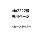 作品ベビー ステッカー　sio2222様　専用ページ