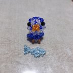 作品【スワロフスキー】 ペンギンと魚