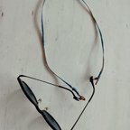 作品 Blue　pattern glass cord   グラスコード　マスクコード