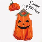 作品かぼちゃのジャンプスーツ　kids costume