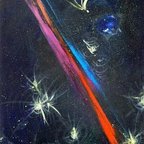 作品絵画★原画（1点限り）『Angels Dancing in Universe （宇宙で踊る天使たち）Oct20,2022）』