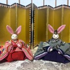 作品【うさぎ雛】恵(めぐみ)雛＊置き物、うさぎのお人形🐰初節句のお祝いにも