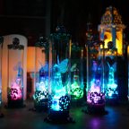 作品3色＊蝶と鉱石の光魔法　LED装飾ランプ