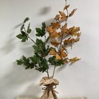 作品[送料込み] メープル　ゴールデン　グリーン　フェイクグリーン　80cm 光触媒　人工観葉植物