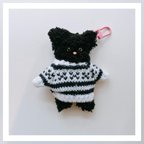 作品【送料無料】モール人形　セーター猫