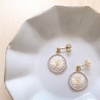 作品花刺繍ピアス