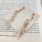 作品お花のイヤリング　リーフ　flower earring ドライフラワー　プリザーブドフラワー