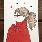 作品⑦赤いセーターの女の子