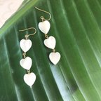 作品Mother of pearl heart earrings マザーオブパールハートピアス