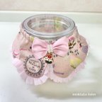 作品ペット用スイーツフリルシュシュ首輪🧁🎀ピンク💗犬 猫 うさぎ