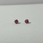 作品 【セール】3mm ステンレスピアス　赤白雲