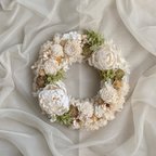 作品sola flower wreath［ green tea ］　　　　ソラフラワーリース　春　母の日　ギフト　新築祝い　リース