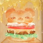 作品🧸クマバーガー🍔 カッティングボード