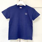 作品【キッズTシャツ】「ナマケモノ」Tシャツ　インディゴ