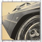 作品 -Lowrider for Life- ’64 Impala wire wheel Fabric Art ファブリックアートパネル