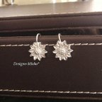 作品再販①ひまわりモチーフピアス(Pure silver)