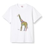 作品カラフルパターンアートＴシャツ『キリン』 Giraffe