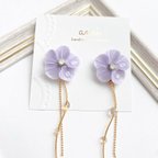 作品『iris』お花としずくのイヤリング＆ピアス