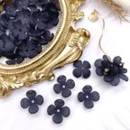 作品【20個 250円】オリジナル♪手染めビーズ【14.5mm】black【brsr7855acrc】フラワービーズ