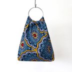 作品アフリカ布のリングハンドルバッグ（ アラベスク ）大人可愛い お洒落