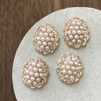 作品4pcs Handmade* 資材 B20-107 pearl cabochon