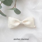 作品《上品レースのバレッタ》lace ribbon  valetta/ 入園式•入学式•卒園式•結婚式•お宮参り•お食い初め•バースデーにも