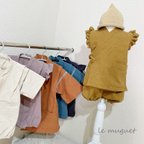 作品全6color/選べる4タイプ♡  甚平　ベビー甚平　キッズ甚平　フリル　レース　カボパン　ハーフパンツ　お祭り　【le muguet】